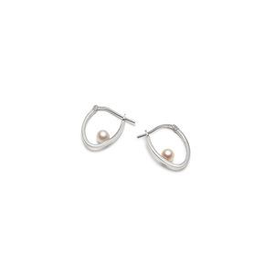 LILI. Sterling silver sleeper earrings with or without freshwater pearls